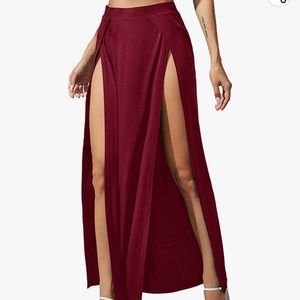 Double Slit Maxi Skirt